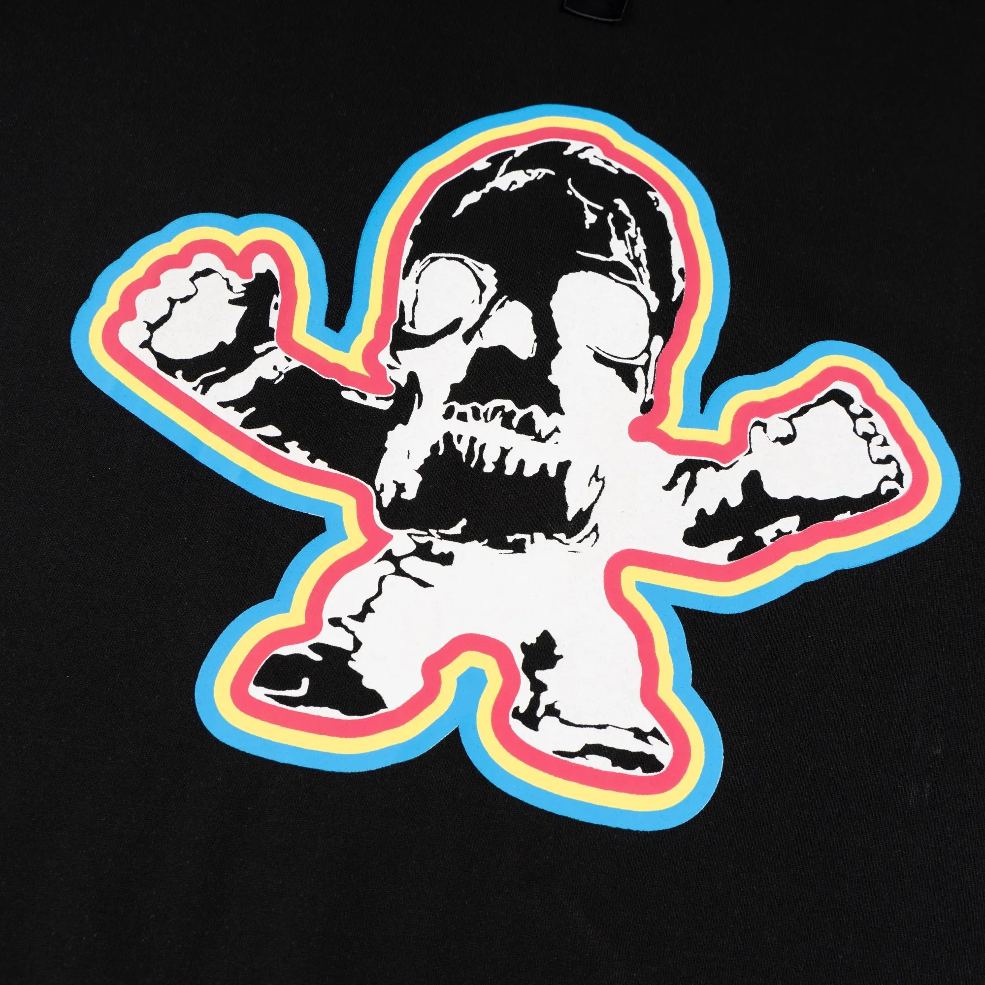 🅿️180 Style No. S027 CH Crow Heart Foti Skull Sanskrit Rainbow Foam Printed Round Neck Short Sleeves Foam Print Full Packaging Three Standards Complete Original Accessories 1:1 Main Marking Process Very High-end It Has Been Preshrunk At High Temperatures It Will Not Deform Easily After Repeated Washing Pure Cotton 280 Grams High Weight 32 Count Double Yarn No Pilling No Fading Comfortable And Breathable Matching The Same Cylinder 1x1 Thread Oversize Loose Version Can wear up to 220 pounds Color: White Black Size: XS-L